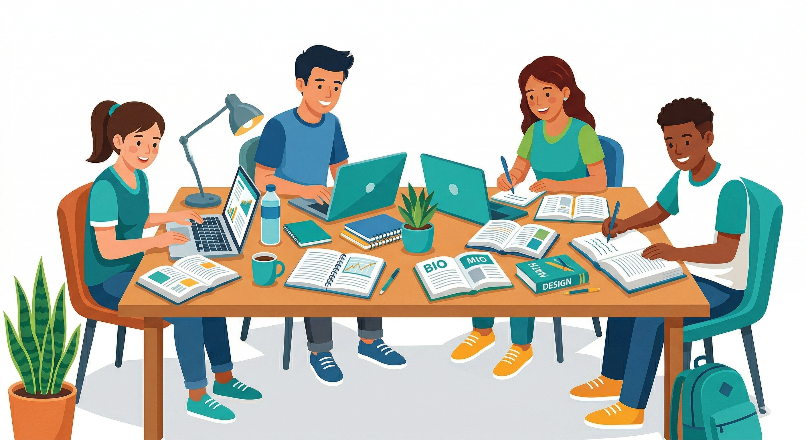 Illustration of diverse people around a globe with civic engagement, city skyline, and civic buildings